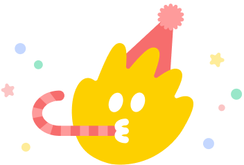 축하하는 올라케어 캐릭터